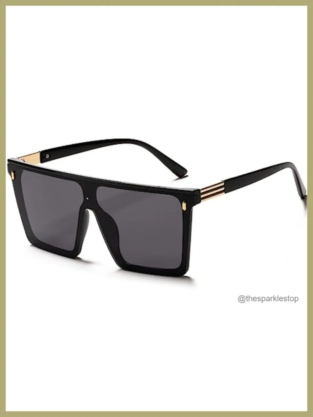 Oversized Square Flat Top Sunglasses UV400 Protection Unisex